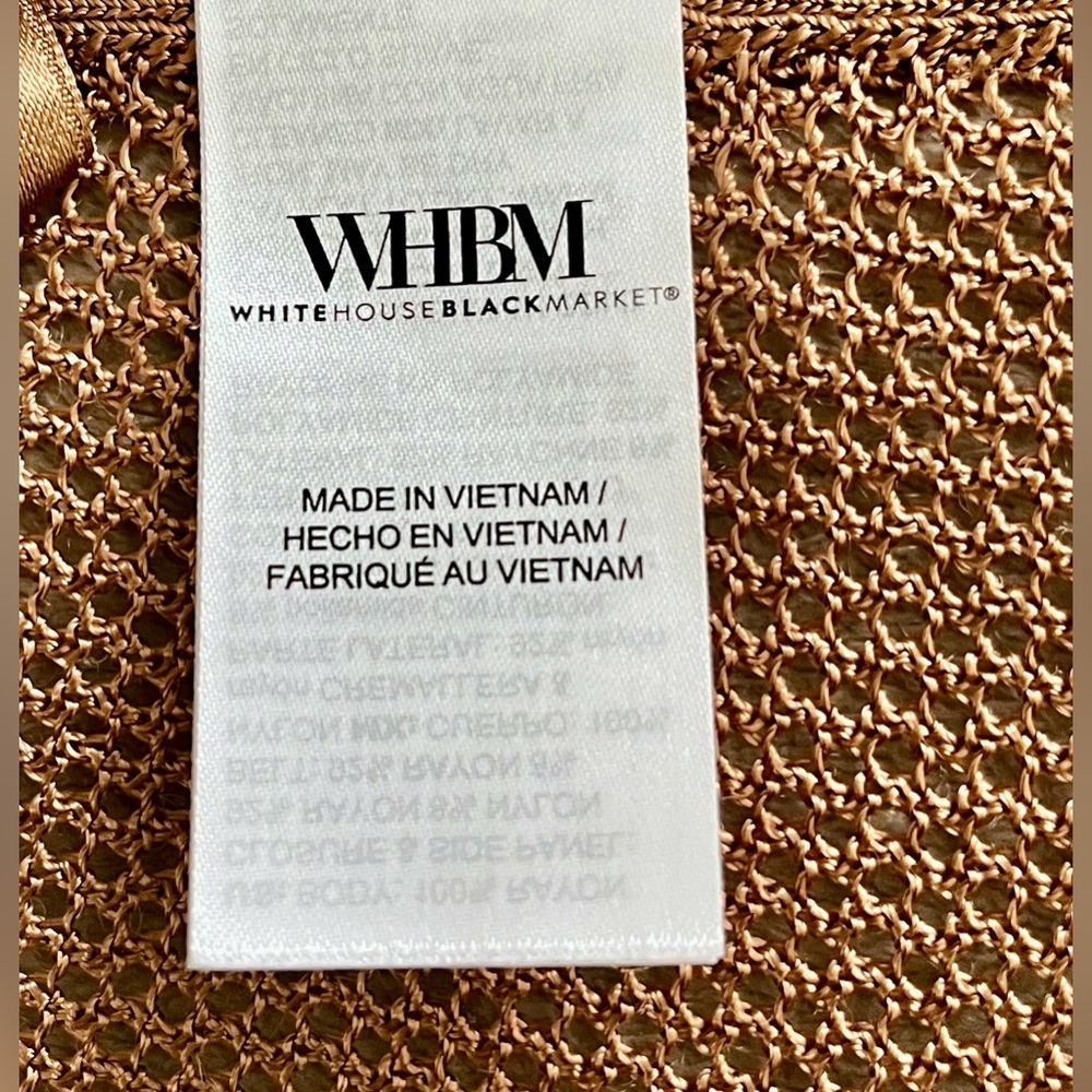 🆕 White House Black Market crochet cover up in copper size XS no belt - Picture 12 of 13